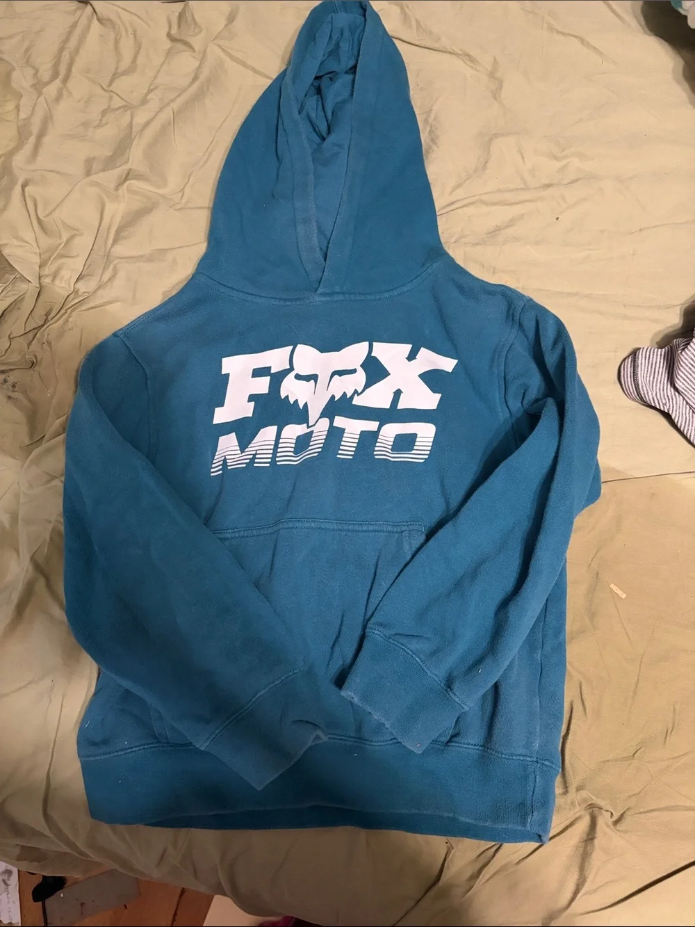 Fox Teal Pullover Hoodie with White Logo